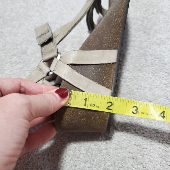 TEVA Ysidro Universal Strappy Wedge Sandals Leather Cork Taupe Brown Women's 9 - Picture 12 of 12